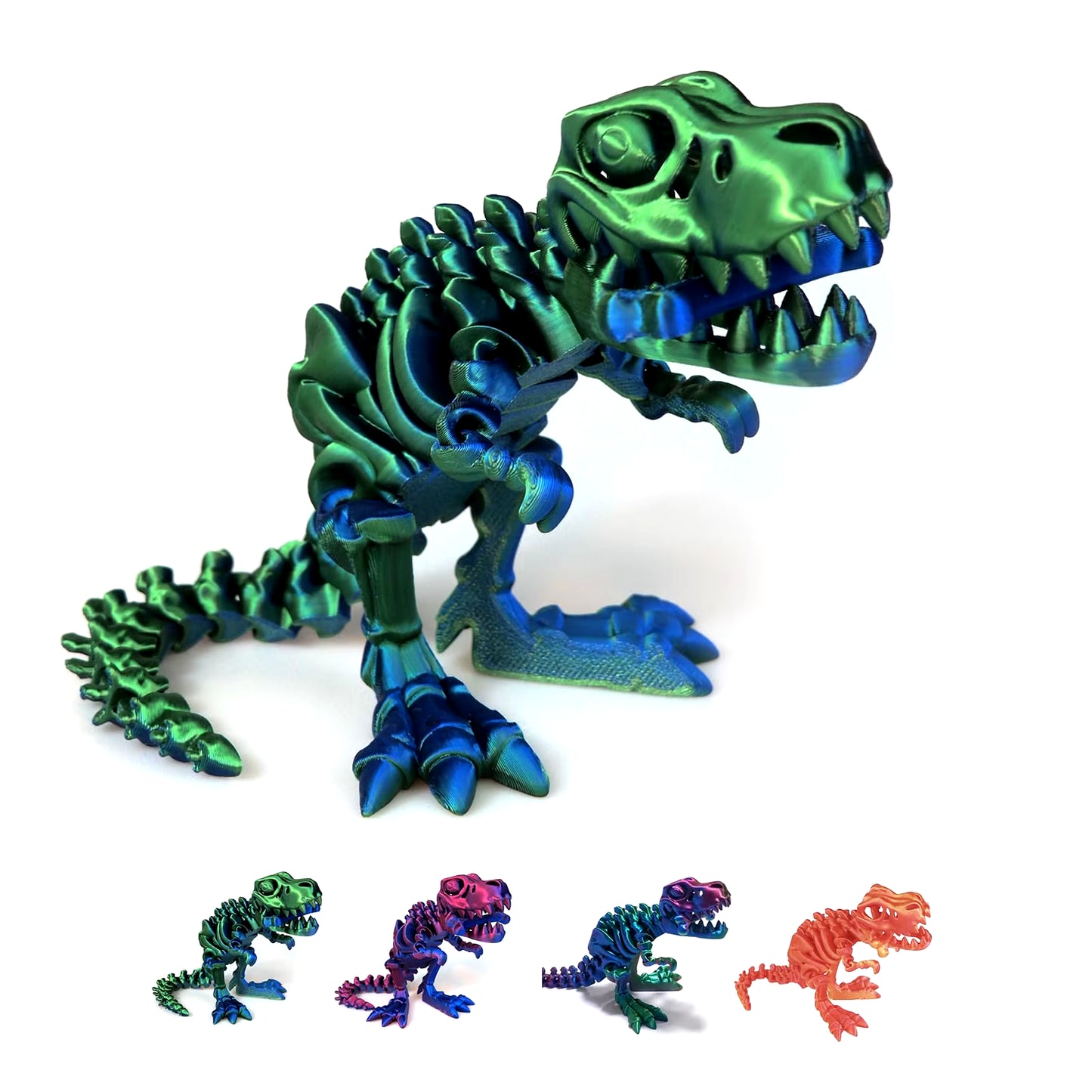 3D Printed Fidget Toy Rotatable Skeleton TREX  Dinosaur Model