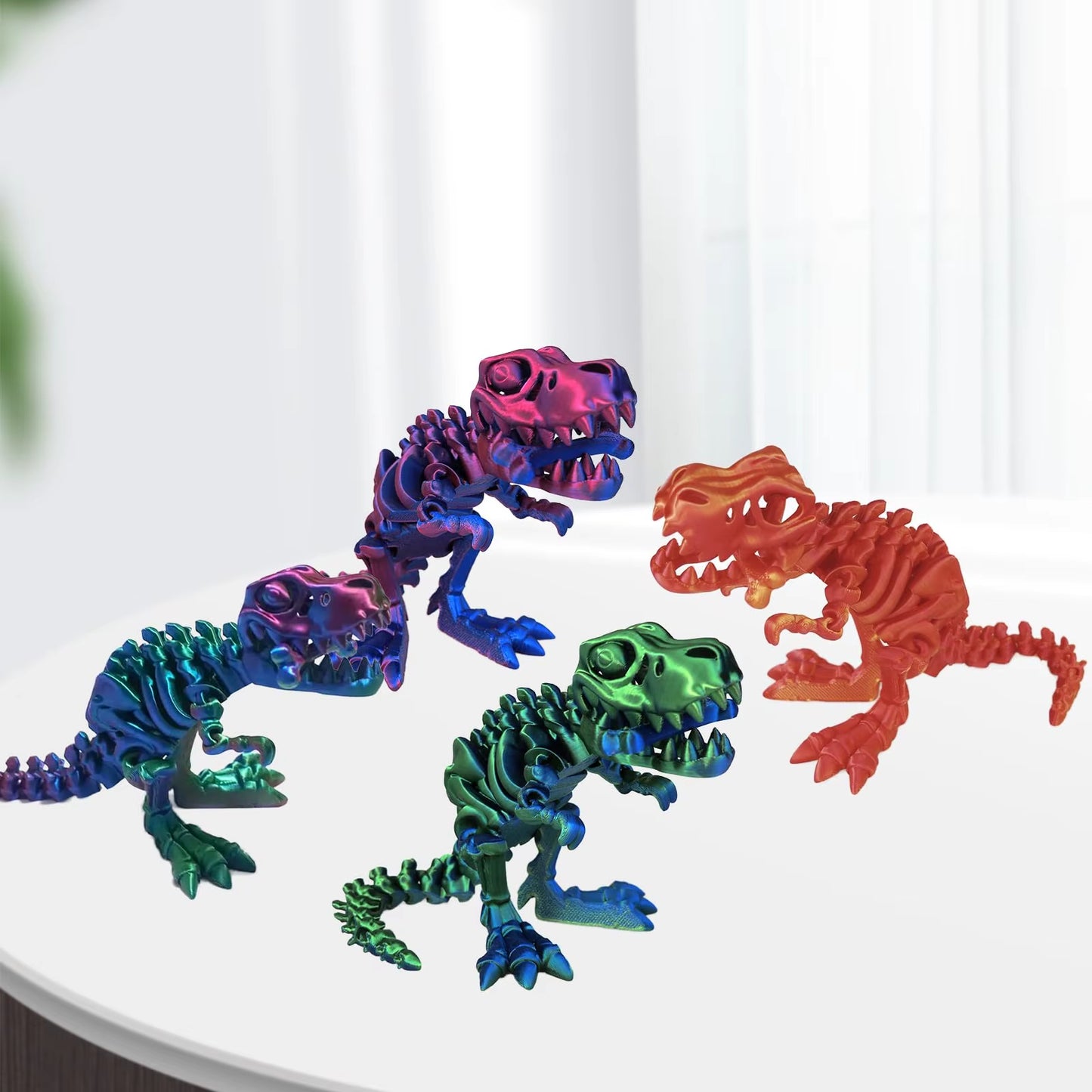 3D Printed Fidget Toy Rotatable Skeleton TREX  Dinosaur Model