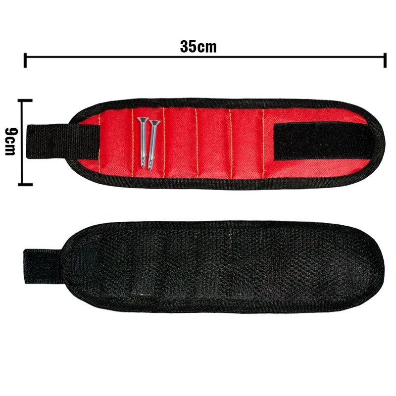 Strong Magnetic Wristband – Portable Tool Bag for Holding Screws, Nails, Nuts, Bolts, and Drill Bits