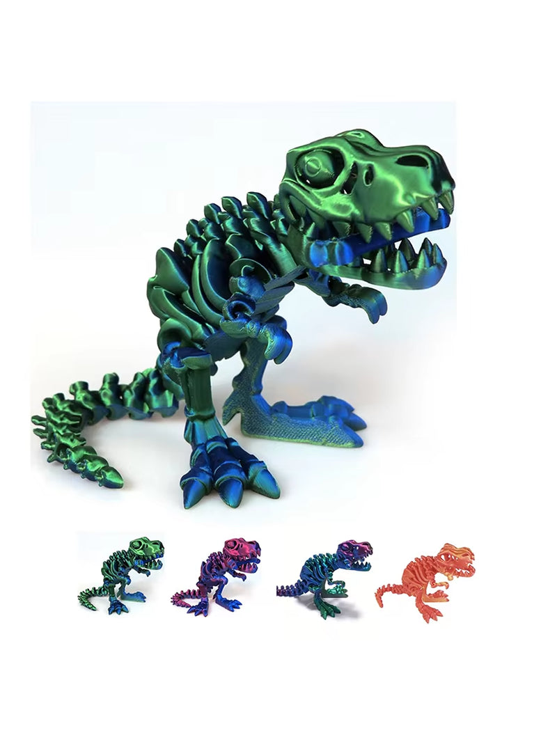 3D Printed Fidget Toy Rotatable Skeleton TREX  Dinosaur Model